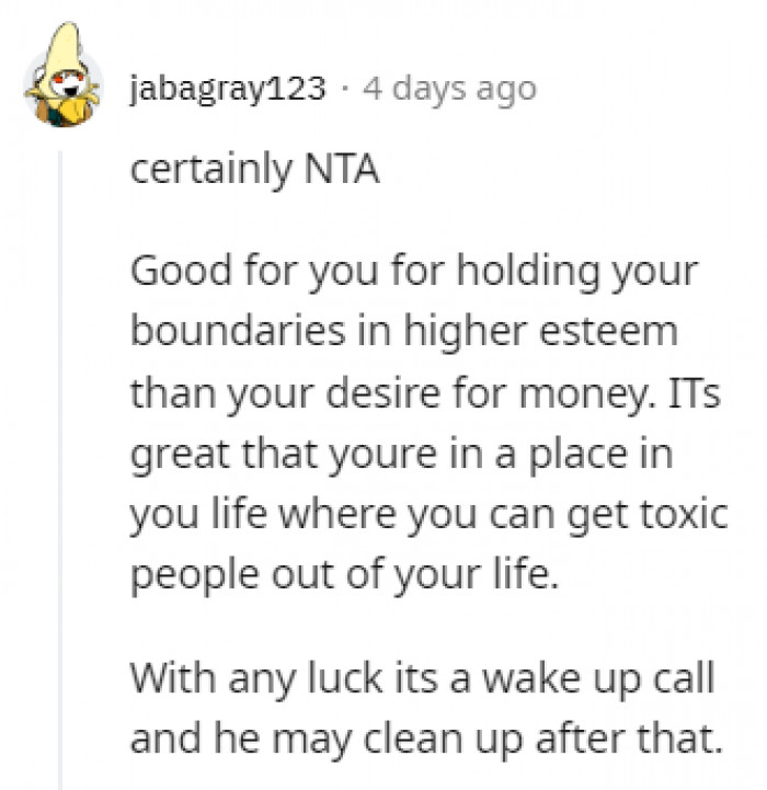 Holding her boundaries