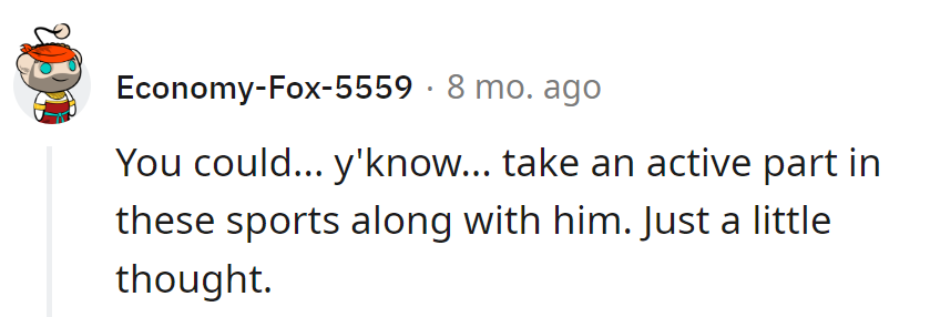 Scored: Dad Participation Level 0! Time for a teamwork upgrade—jerseys for two, maybe?