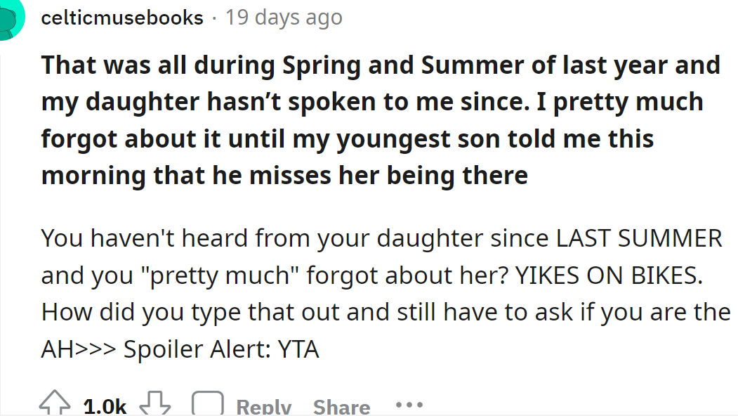 A Redditor said the OP's actions were very wrong