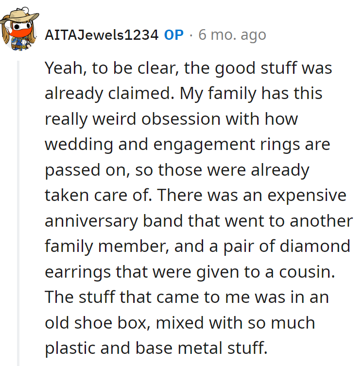 Family jewelry relay: got 