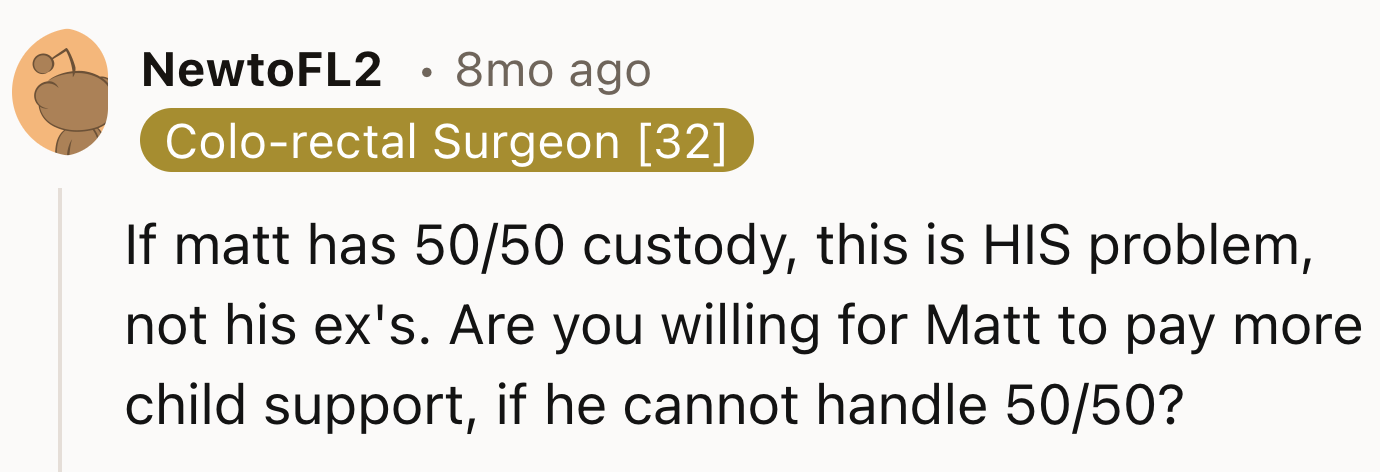 This is Matt's problem