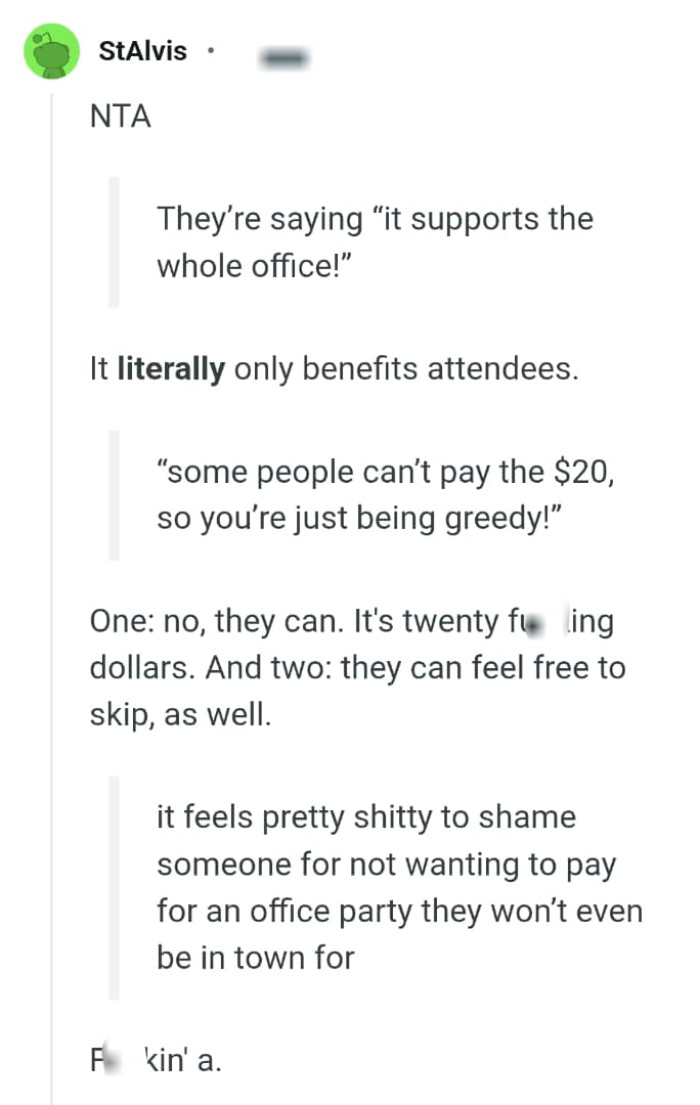 They can feel free to skip as well