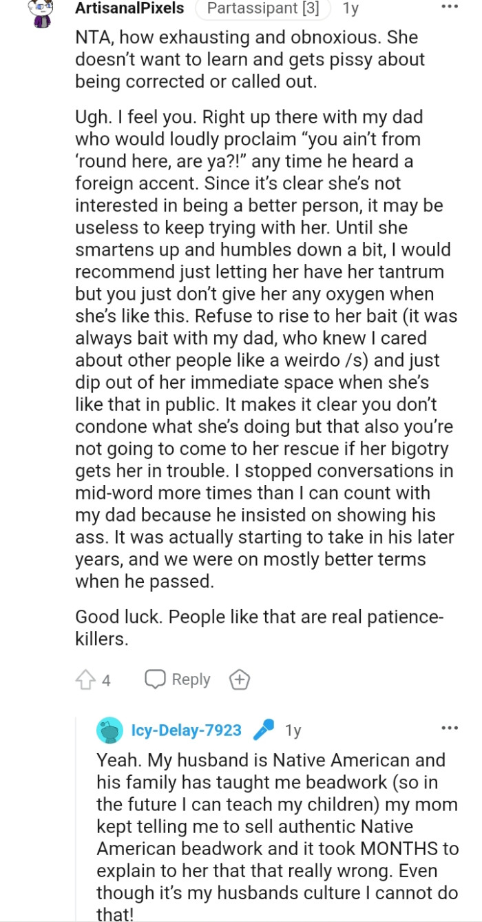 She doesn't want to be a better person