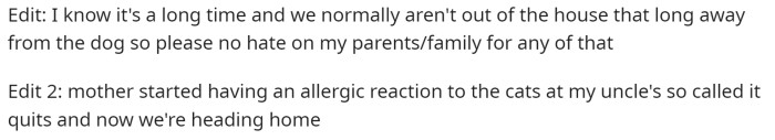 OP returns with a few edits explaining their absence from the dog for a long time and detailing what happened that caused them to leave early.