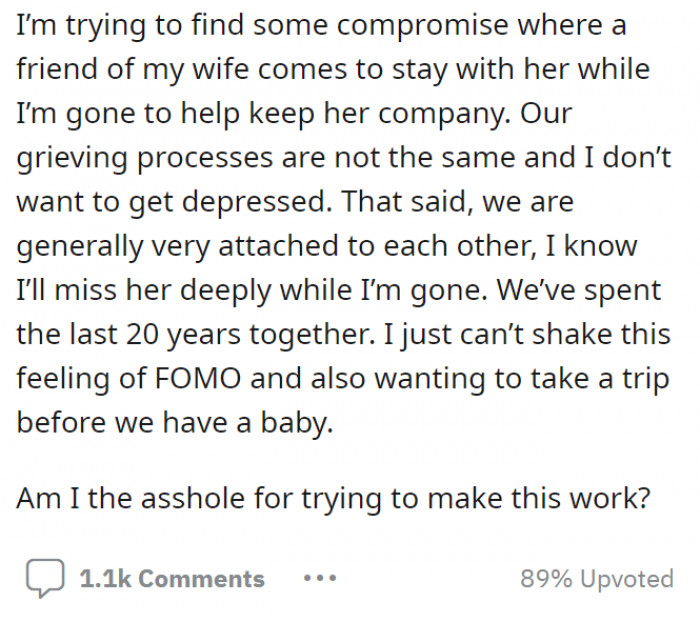 Apparently, he wants to go to the party because he can't shake off his FOMO.