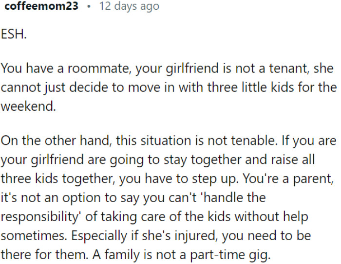 OP needs to step up and take responsibility for the kids.