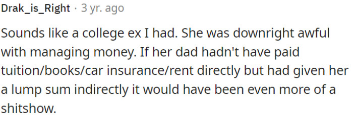 A similar situation with a roommate.