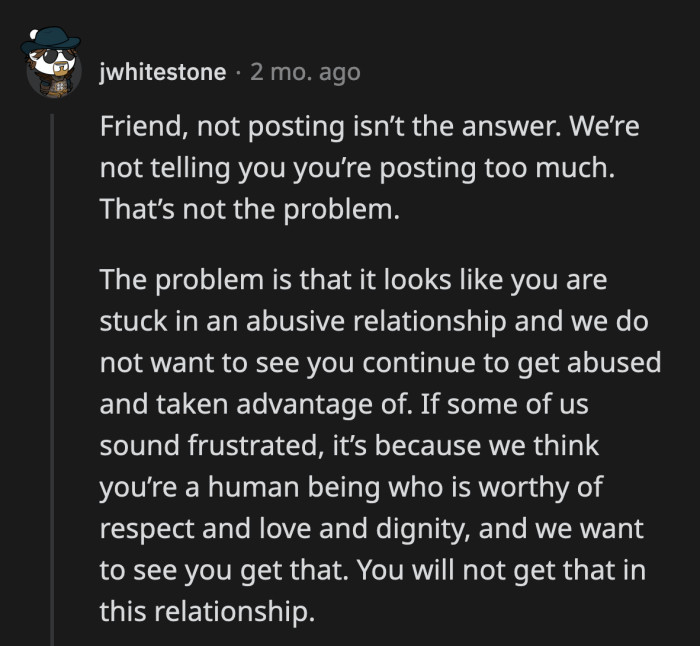 Four days later, OP posted that her boyfriend hasn't texted her since their argument and got this response.