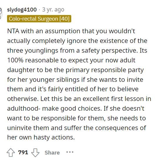 He also answers a comment below to explain that he wouldn't just let them fend for themselves, but he'd do the bare minimum.