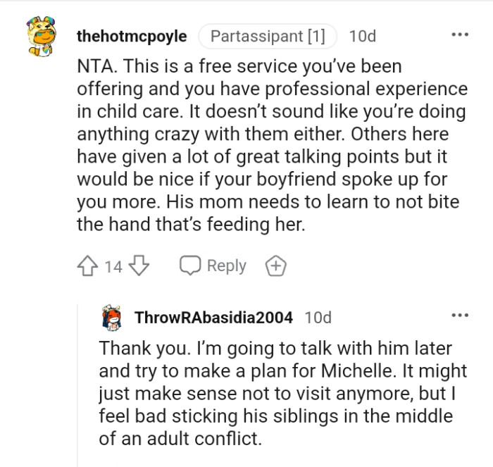 Try not to bite the hand that feeds you