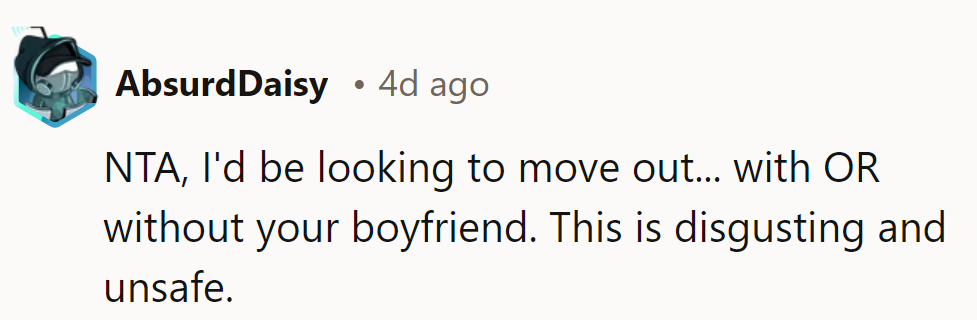 Consider moving out, maybe?