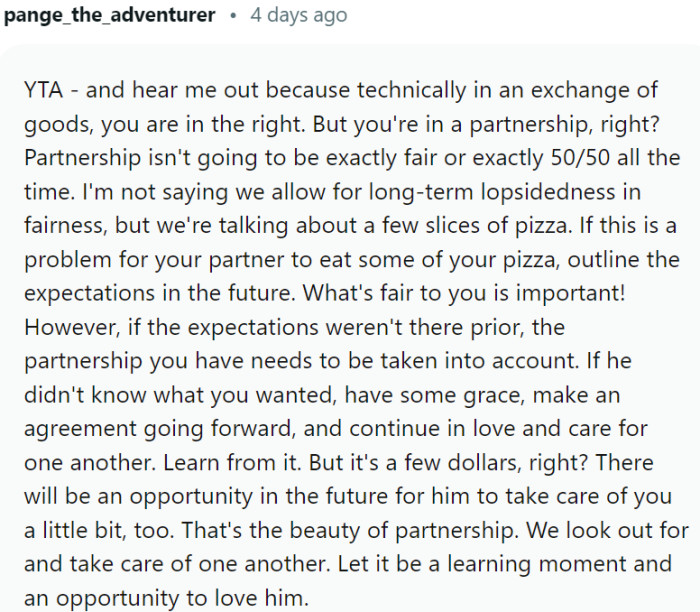 A partnership is not always 50-50