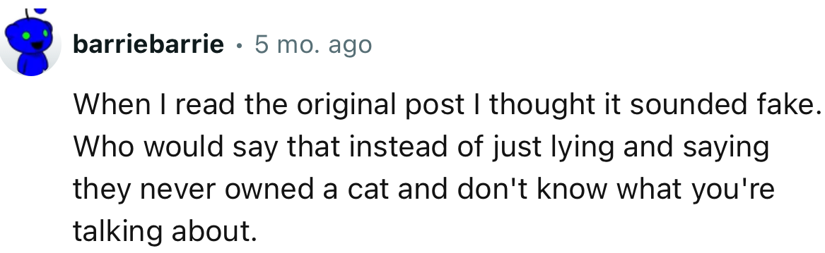 “When I read the original post I thought it sounded fake.”