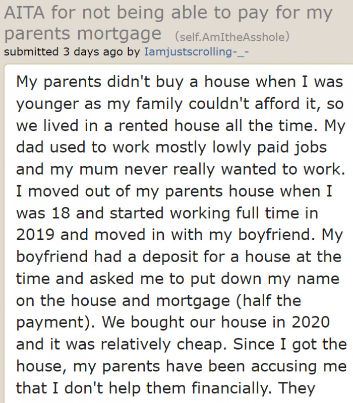 The OP Explains Her Situation