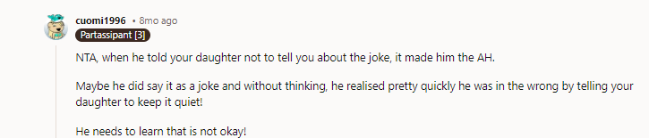 Telling a child to keep secrets from their parent is NEVER okay (unless it’s a present, of course)