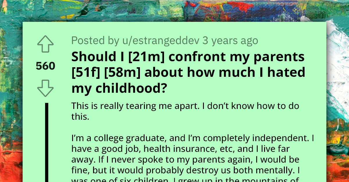 Young Man Contemplates Confronting His Abusive Parents About How Their "Evangelical Cultism" Ruined His Childhood
