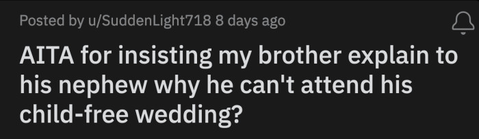 OP was taken aback by his brother's change of tune