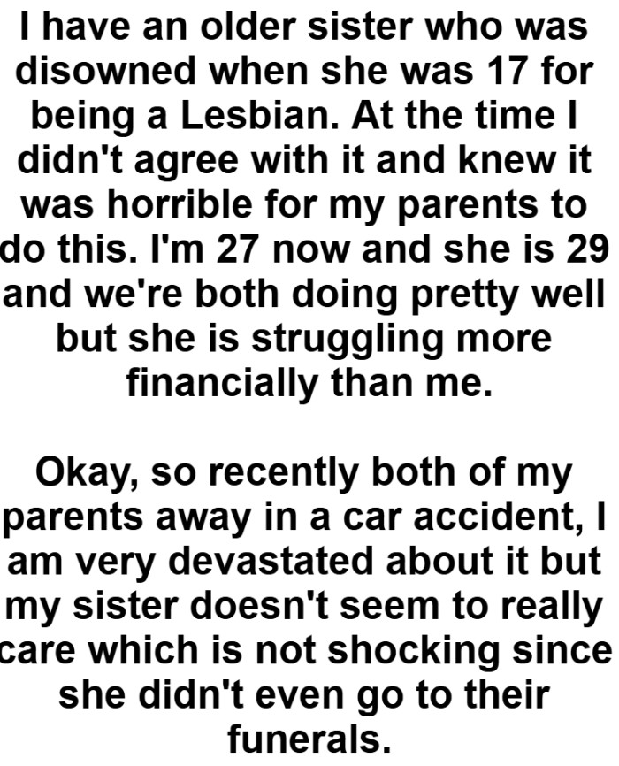 Here's the full story in the OP's own words...