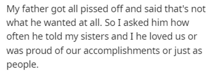 OP's father didn't like the way he handled this situation