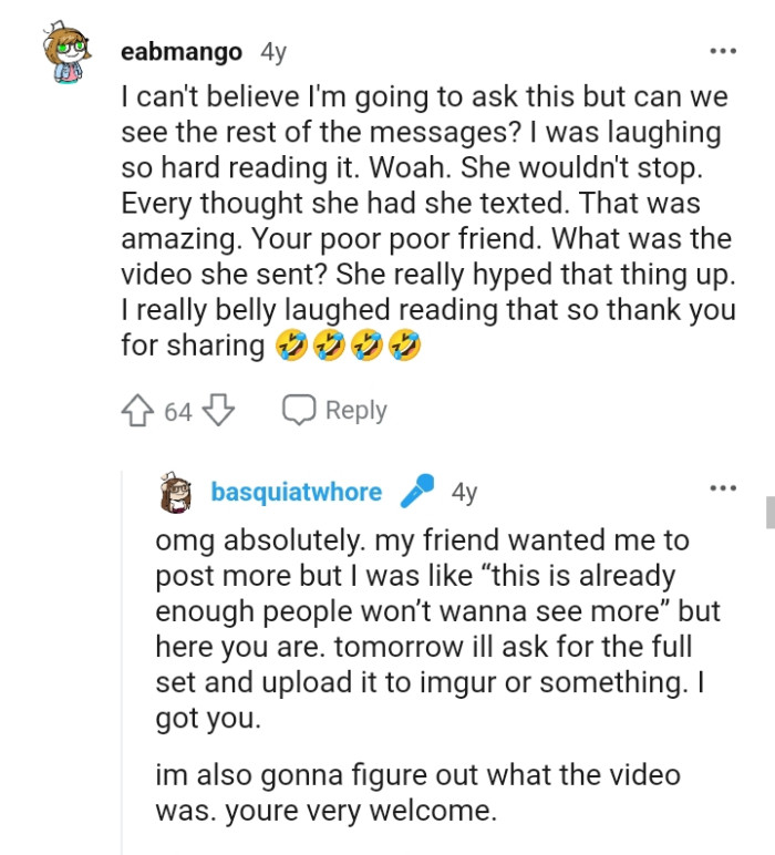 This Redditor laughed so hard reading all that text