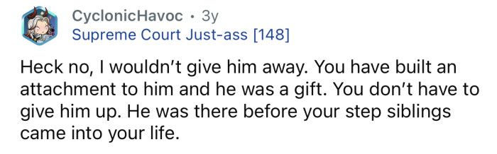 You’ve known Frederick longer than you’ve known your step-siblings.