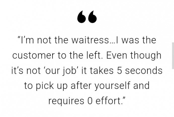 This TikToker believes that when things are tidied up, it typically means someone of an older generation was sitting there, and when there’s a mess, it must be someone of a younger generation.