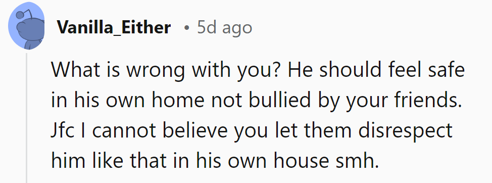 Looks like the 'Welcome Home' mat was replaced with a 'Bully Welcome Party' banner. Classy move, friends.