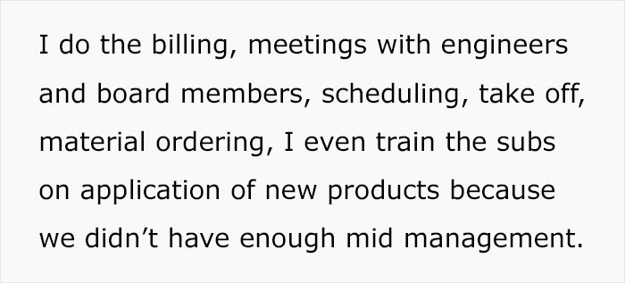 He manages a lot of things in the company: