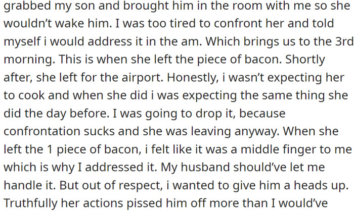 She explained her POV.