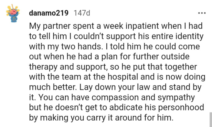 The OP should lay down her law and stand by it