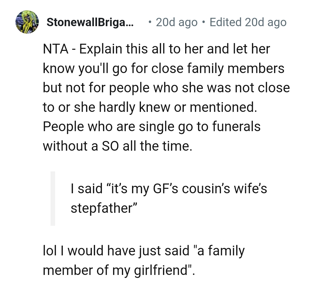 A family member of my GF's