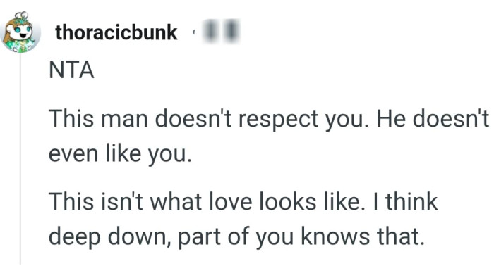 He clearly doesn't like the OP