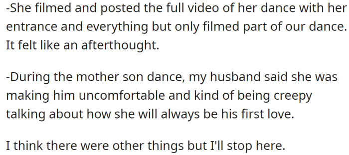 So, the OP was wondering if she was just overreacting: