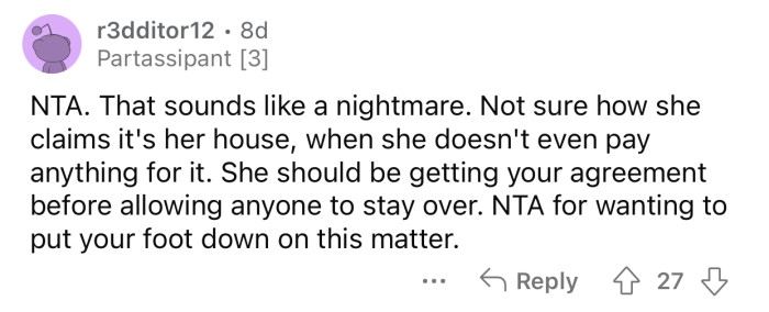 The wife can't claim the house is hers when she doesn't contribute to its finances.