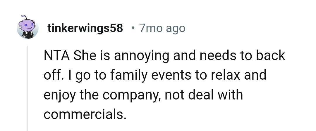 Let's head into the comments section and find out what other Redditors have to say regarding the story