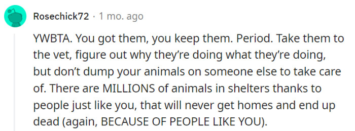 Abandoning pets is never a great solution.