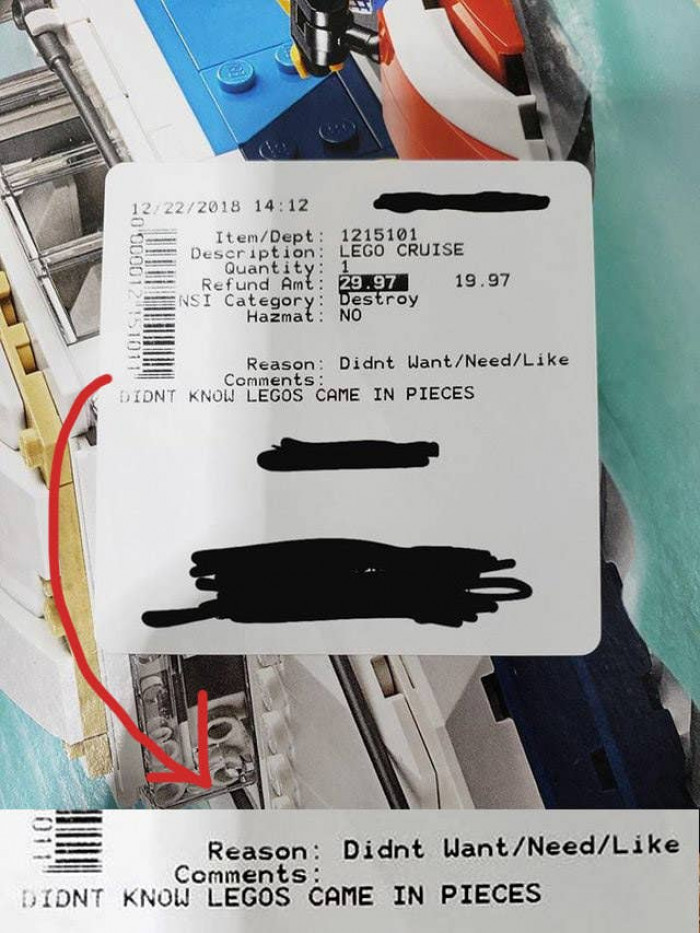 1. Legos come in pieces?