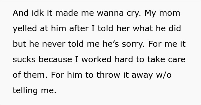 OP was disheartened, and he never even got the rightful apology he deserved.