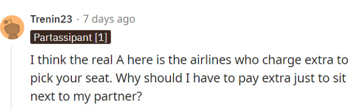 The true antagonist here seems to be the airlines, dishing out a 