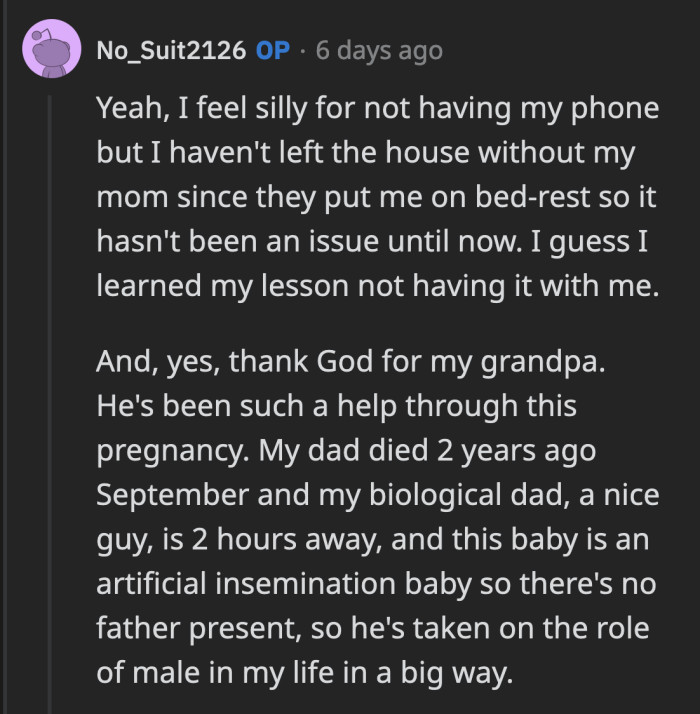 This one incident proved that OP's mom can't be trusted. Thankfully, her grandpa is always there to step up!