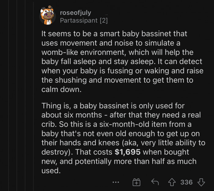 This user explained what a SNOO is and what it's used for.