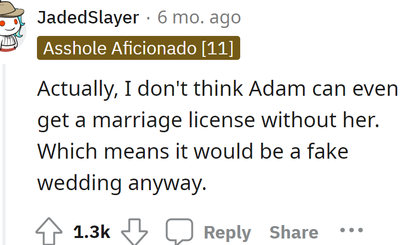 It would be an invalid wedding anyway
