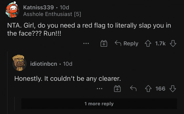 It's a huge red flag staring you right in the face.