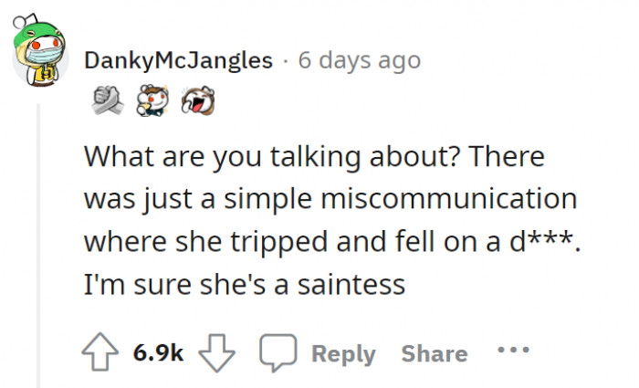 It wasn’t about that, remember? But oops!