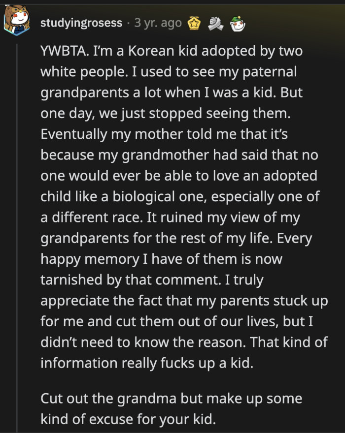 OP can make up a more appropriate excuse to say to her daughter. She is too young to be exposed to this type of reality.