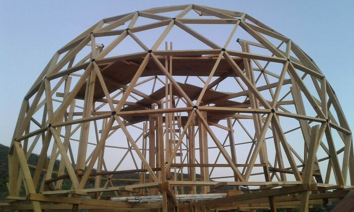 "We Thought Building A Wooden Geodesic Dome Would Be A Fun Project"