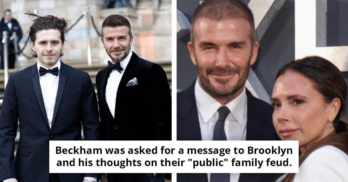 David Beckham refuses to answer question about son Brooklyn after he savagely called out parents