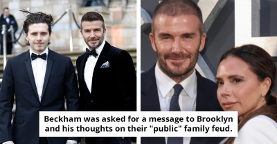 David Beckham refuses to answer question about son Brooklyn after he savagely called out parents