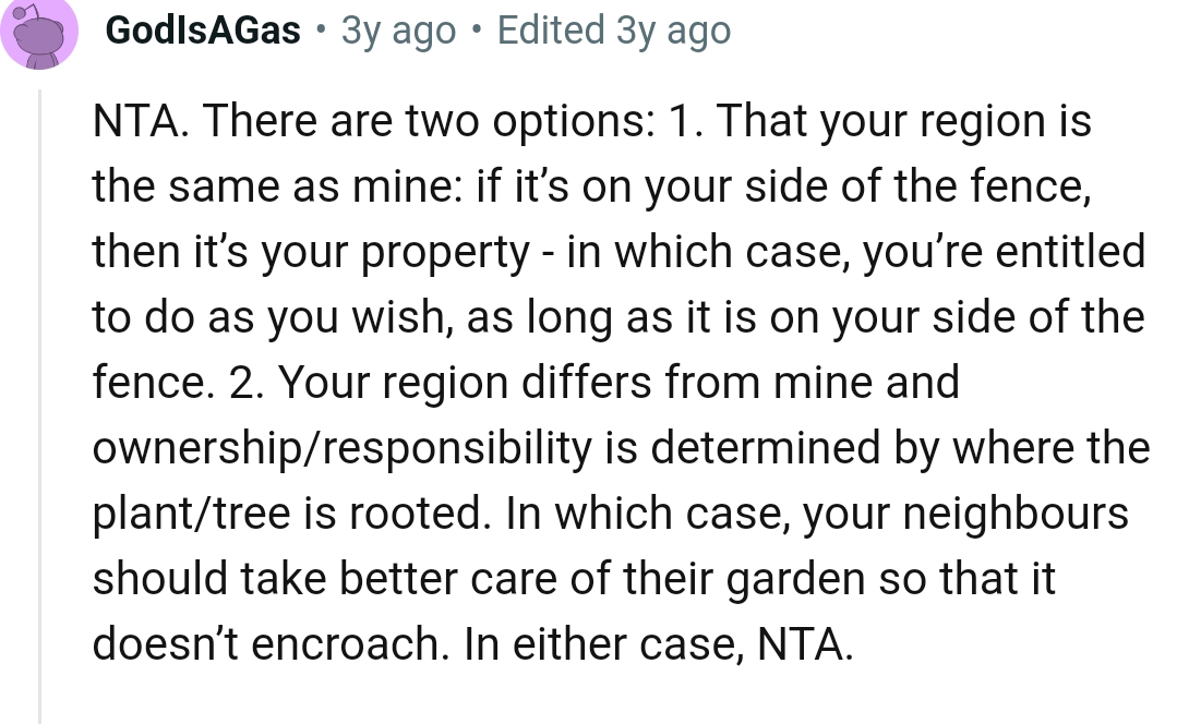This Redditor says that the OP's region is the same as theirs in terms of plants being in your fence