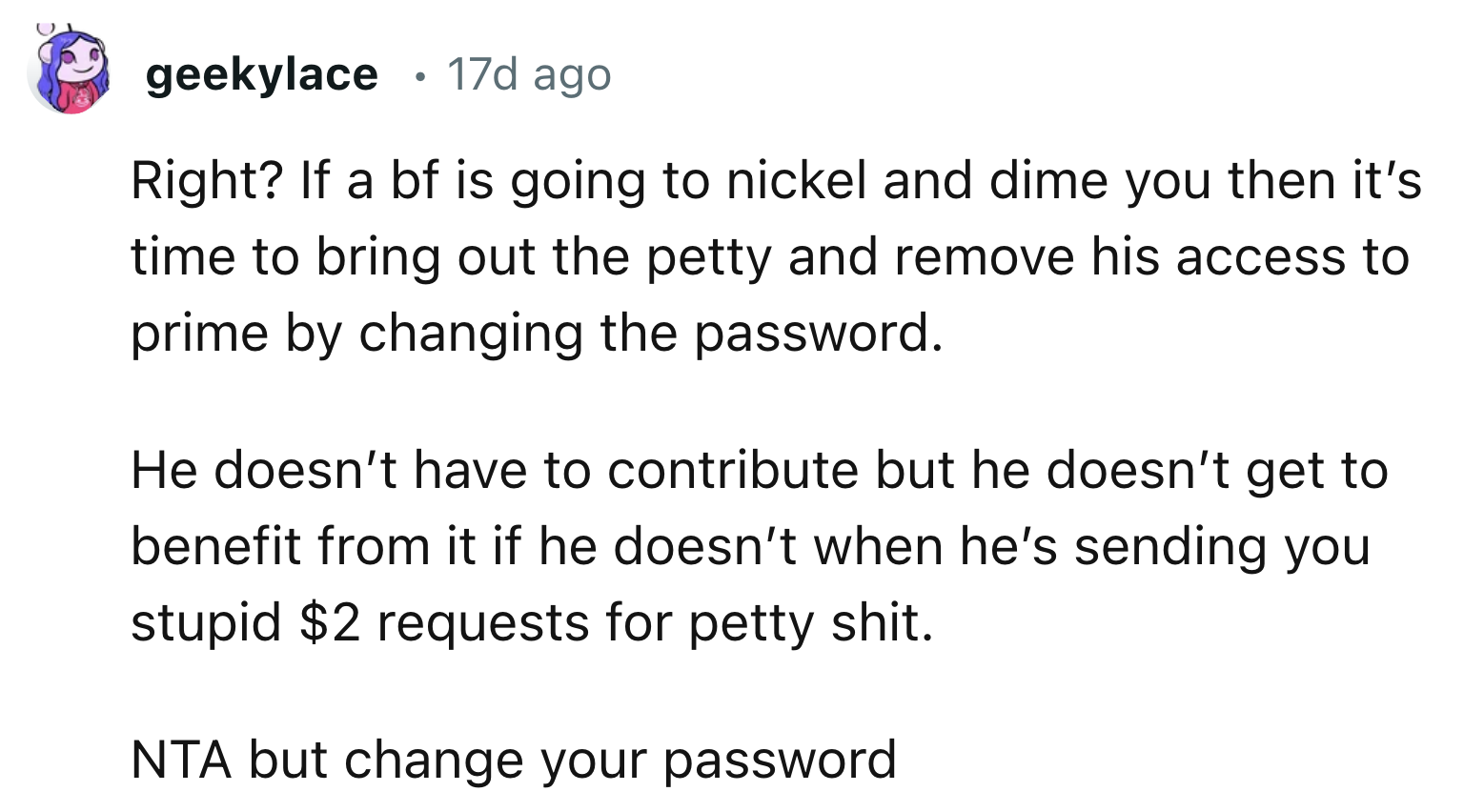 If He Doesn't Want to Contribute, He Shouldn't Use It at All